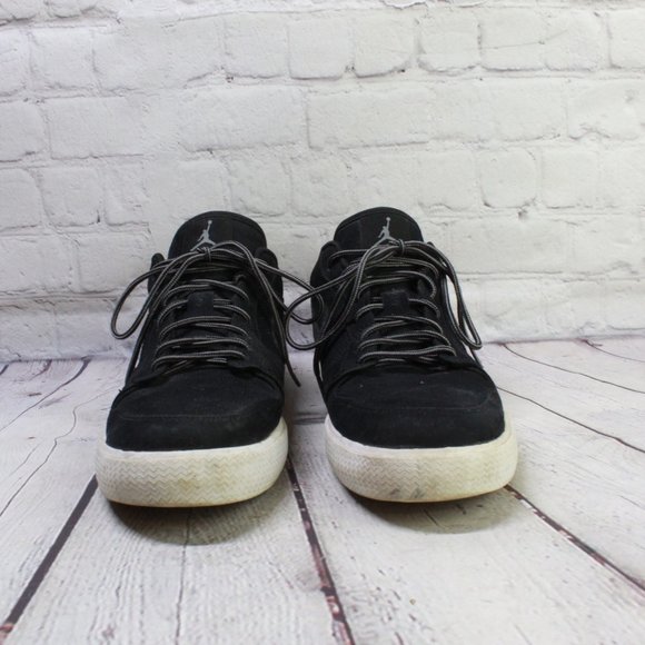 Nike Air Jordan Retro V.1 Black Leather Mesh Low Top Street Sneakers US 11 - Picture 4 of 9